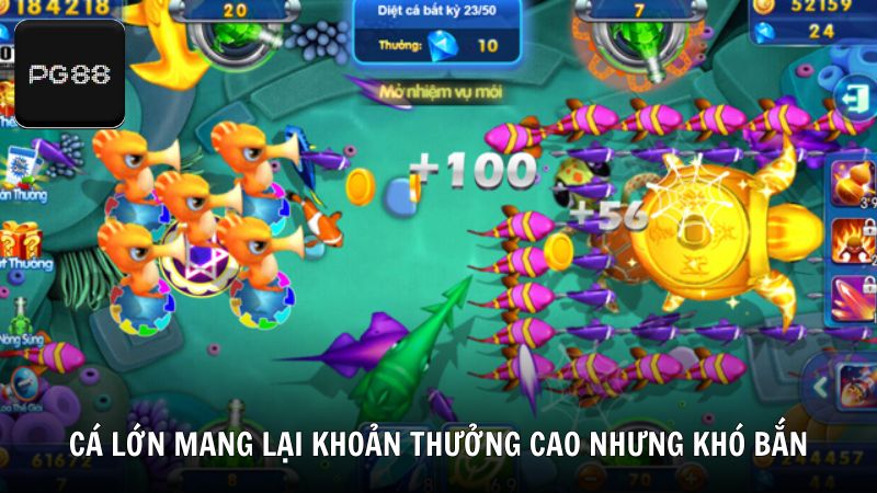 Cá lớn trong vua bắn cá Club luôn mang lại khoản thưởng cao nhưng khó bắn