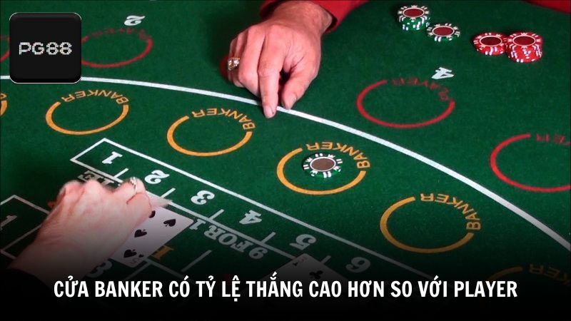 Cửa Banker có tỷ lệ thắng cao hơn một chút so với Player